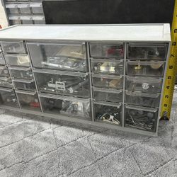 HANDYMAN TREASURE CHEST  W/ MULTI SIZED DRAWERS (ALL MISC HARDWARE INCLUDED)