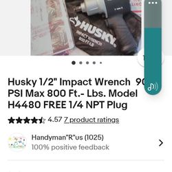 Husky 1/2 Inch Impact Wrench Model#H4480