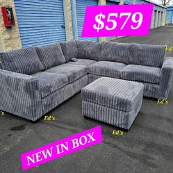 BRAND NEW 4PCS SECTIONAL SOFA SET WITH OTTOMAN INCLUDED $579