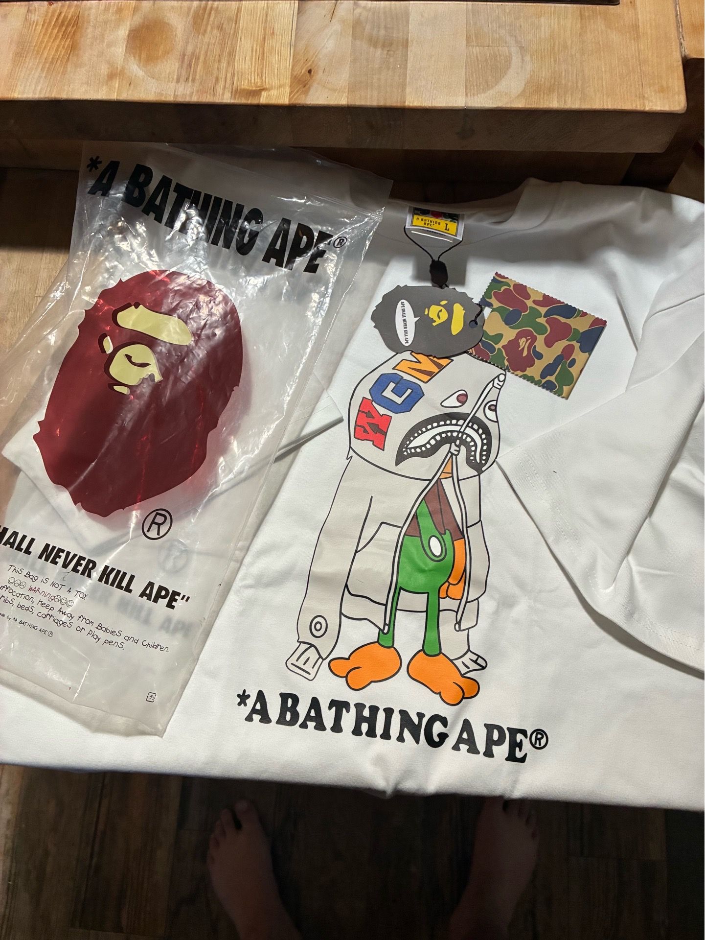 Bape and baby milo tee