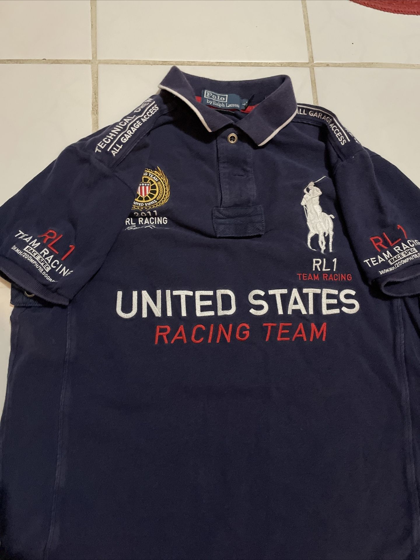 Ralph Lauren United States RL Racing Team 2011 Polo Shirt Size 