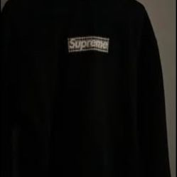 Supreme Burberry Hoodie Size L