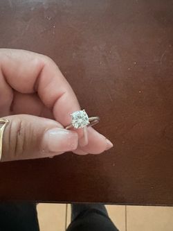 14k white gold Moissanite ring
