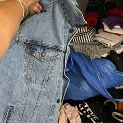 Levi Size Large Trucker Jacket Button Fly