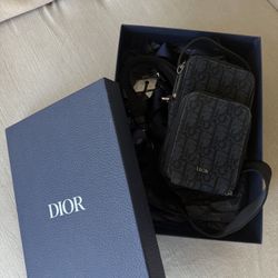 Dior Monogram Navy Crossbody Bag