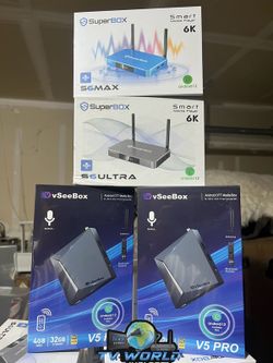 SuperBOX Super box S6 Models Max, Pro, Ultra, Supreme & Vsee Models V3 Plus V5 Pro Vsee Elite ultra 8 wholesale available
