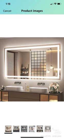 New LED Mirror 3 Colors In The Front And With Back Light 