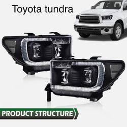 Headlight Projectors Led With Drl Lights Fit Toyota Tundra 