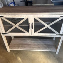 Farmhouse TV Console / Storage Cabinet – $120 OBO