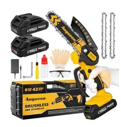 Mini Chainsaw Cordless 6Inch- New