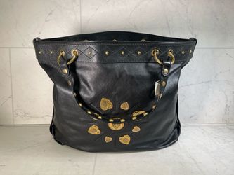 Authentic Gucci Irina Babouska Black Leather Tote Bag Entrupy Authenticated (I-6824)