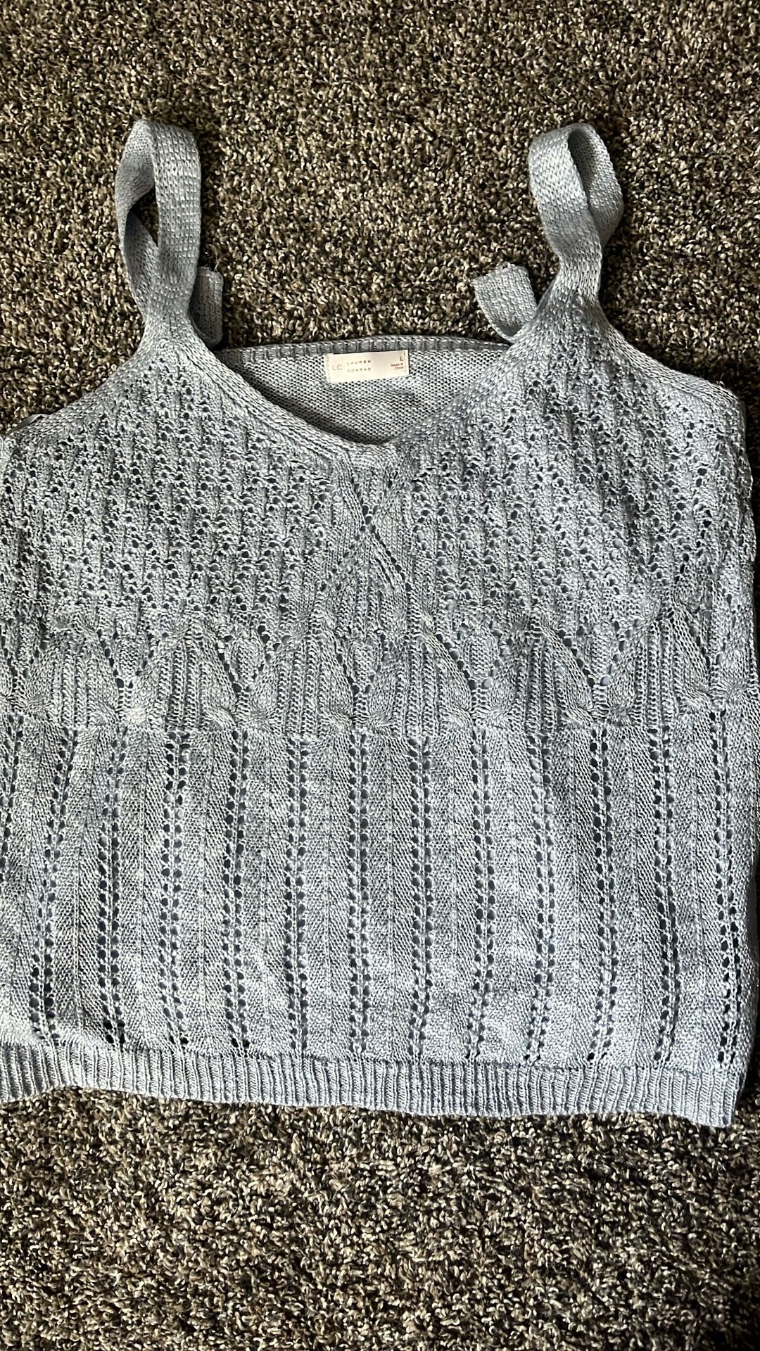 Pastel Blue Sparkle Tank Top