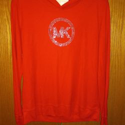 Michael Kors Hooded Red Shirt, Large