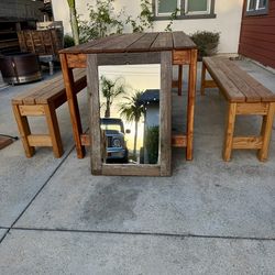 Custom Rustic Wood Framed Mirror
