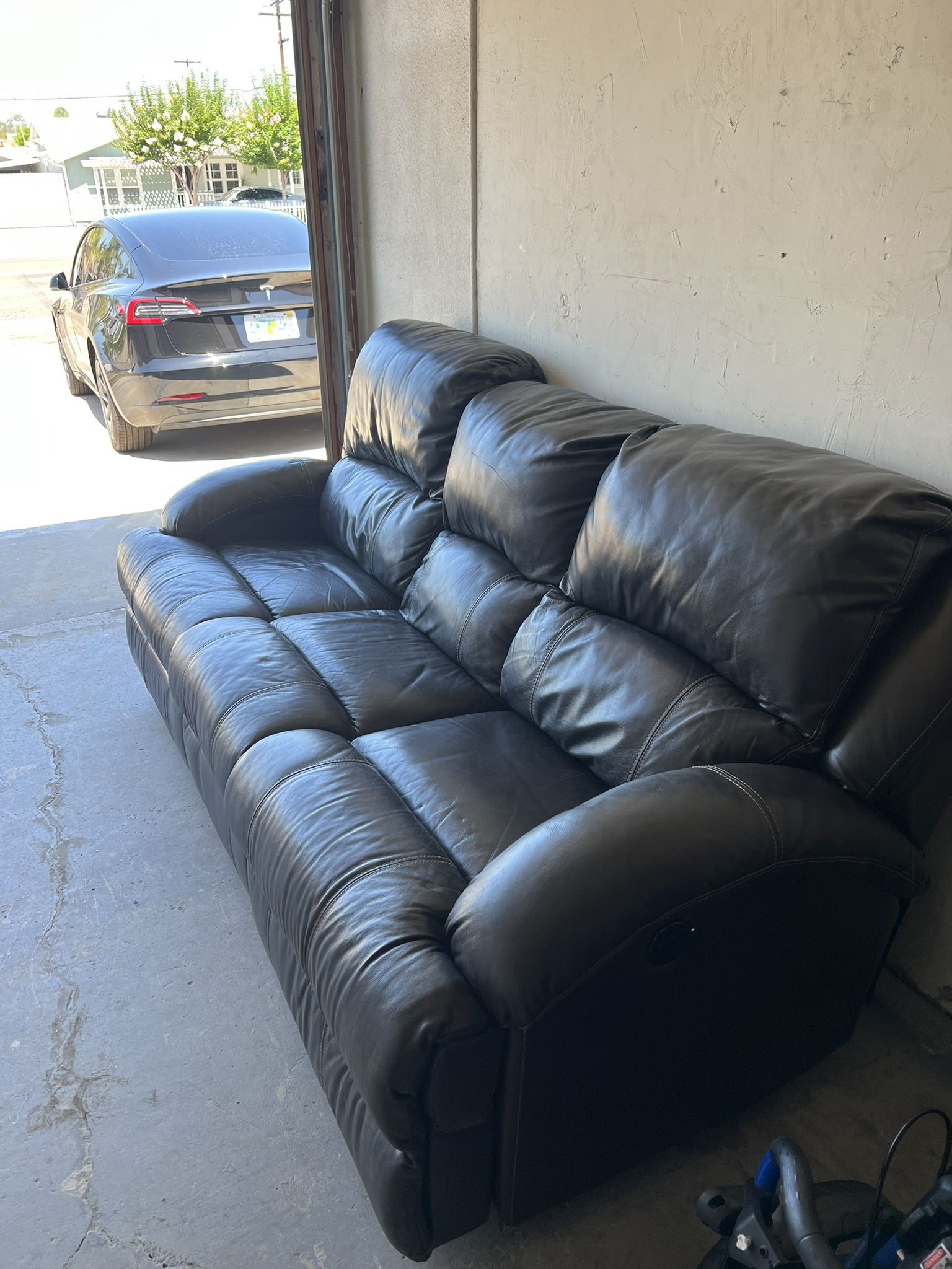 Used Electric Leather Recliner Couch.