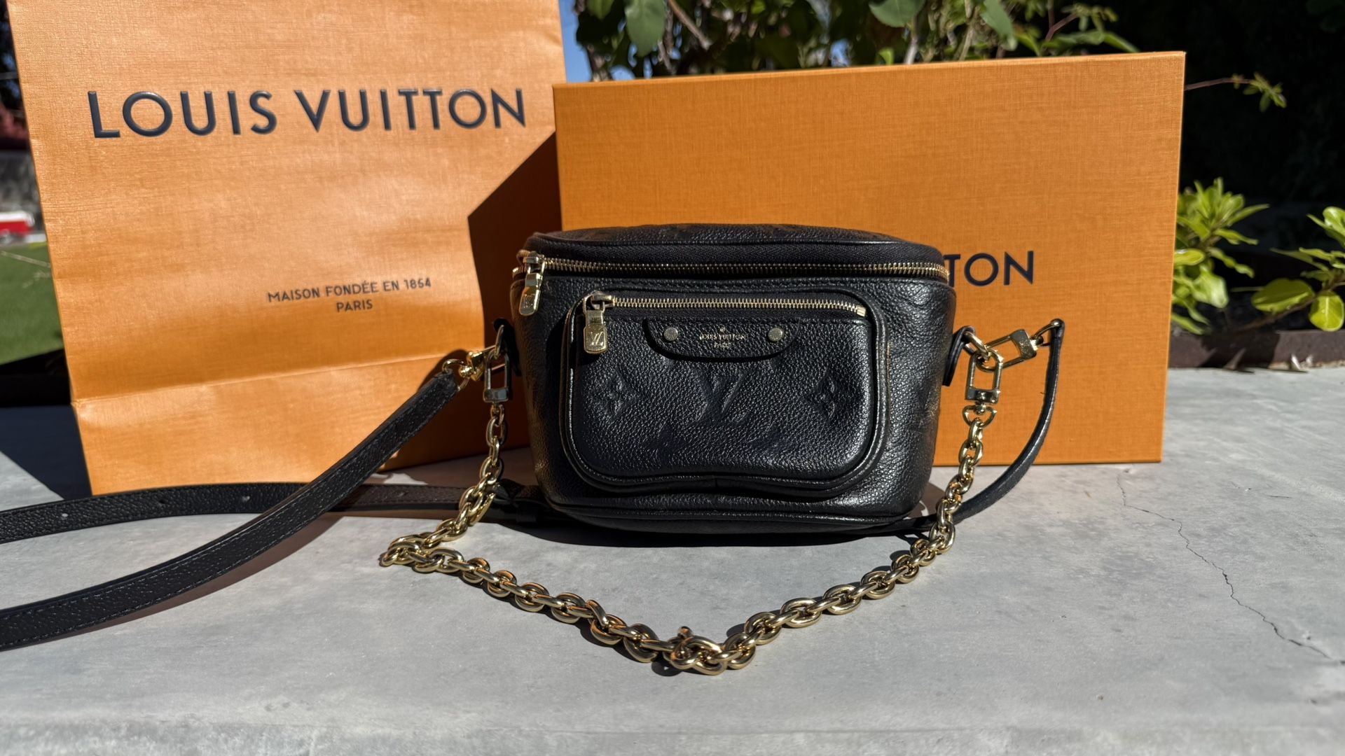Louis Vuitton Mini Bumbag-Monogram Empreinte Leather