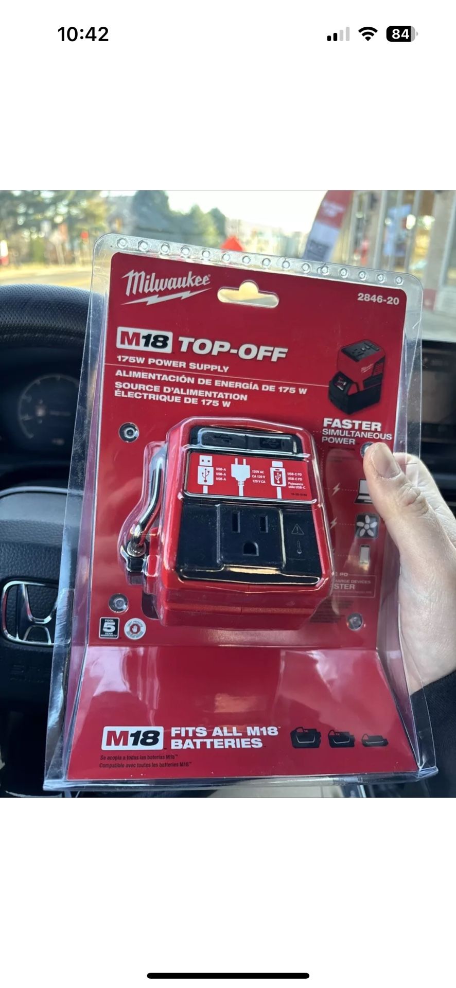 Milwaukee Top Off 175 W Battery