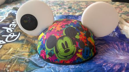 Disney Glow With the Show Mickey Light-Up Ear Hat – Colorful Paint Splatter
