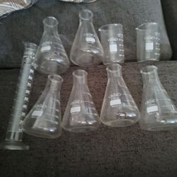 BGW Pyrex heat resistant glass beakers chemistry lab equipment