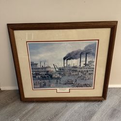 Jack Meyers Loading Cotton Limited Edition Signed Framed Lithograph 308/1500