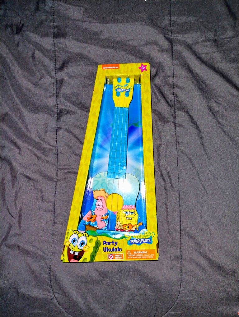 New Kids SpongeBob SquarePants Ukulele $30 OPEN TO OFFERS PRICE IS NEGOTIABLE ✅