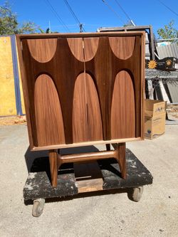 Single vanity custom modern walnut