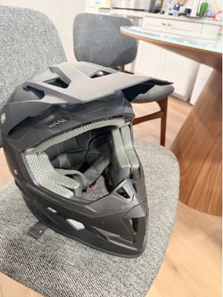 GLX GX23 Dirt Bike/Motocross Helmet - Matte Black, Large - DOT Approved