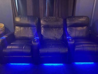 Power Reclining Sofa – Cup Holders, USB Charging, LED Lights