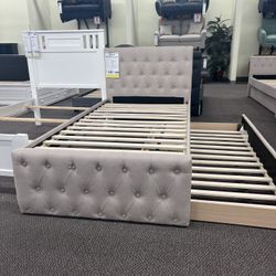 Twin Over Twin Bed Frame W/ Mattress 