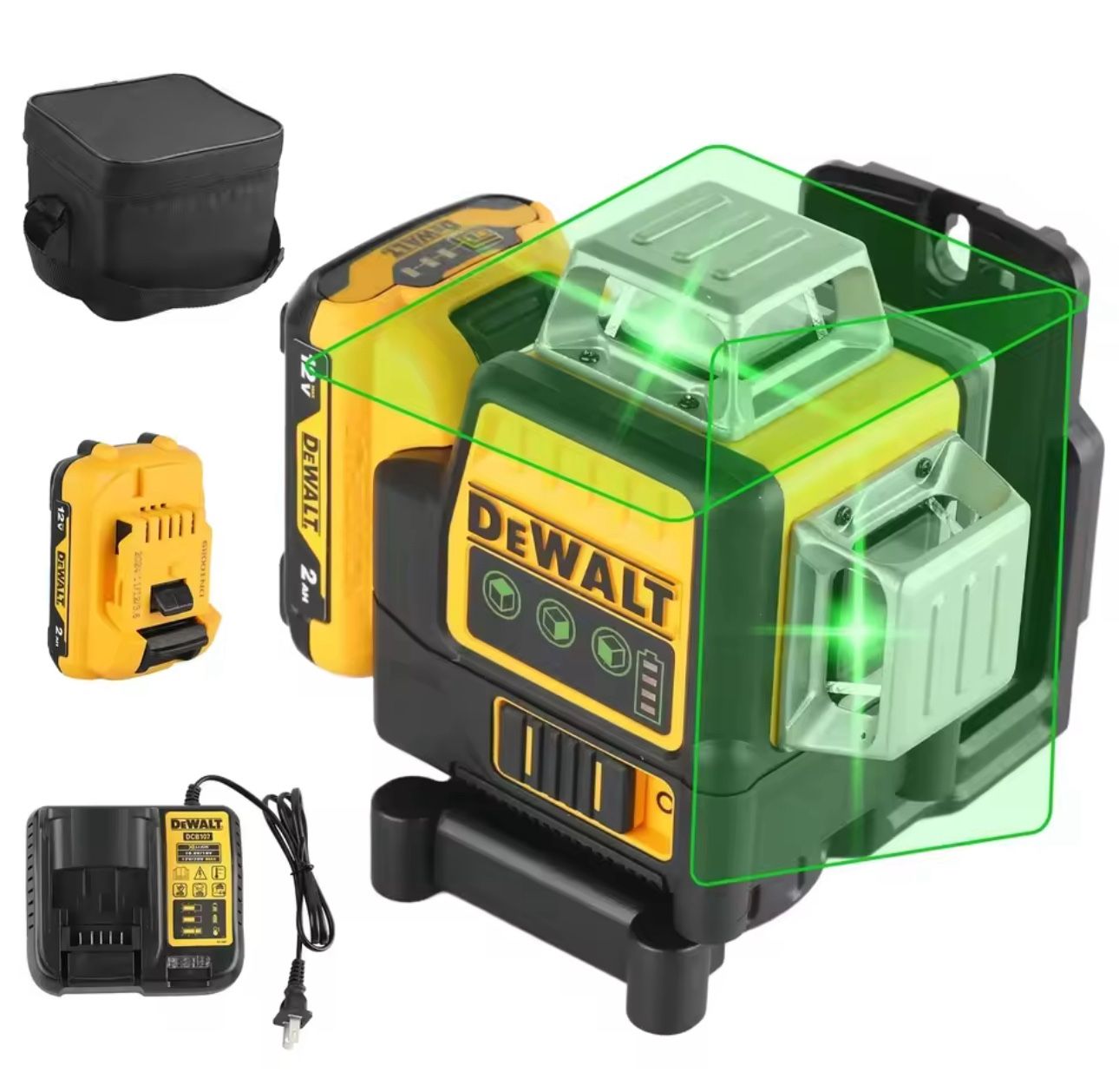 For DEWALT DW089LG 12V Green Line 3x360 Degree Laser Level Laser