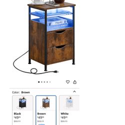 End Table with Outlets Brand New