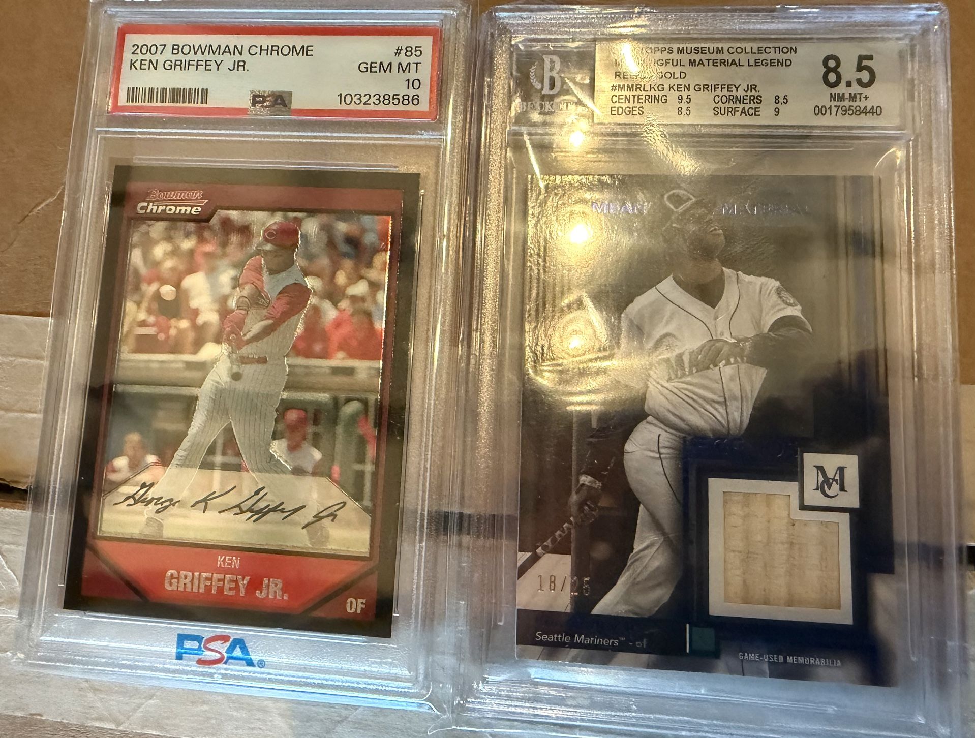 Ken Griffey Jr 2007 Bowman Chrome & 2024 Topps Museum collection 18/25