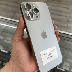 Silver iPhone 16 Pro Max Unlocked Cash Or $10 Down