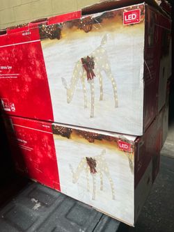Christmas  white deers
