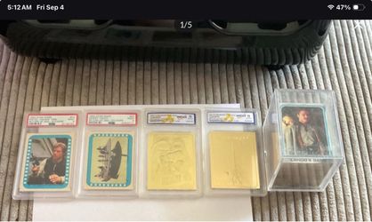 Graded Star Wars card lot plus stack of ungraded 1980 empire cards 114 cards. 2 psa 9 of 1983 Star Wars stickers   Very tough cards plus 2 1995 gold 2