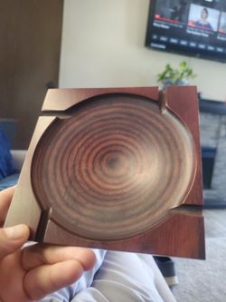 Vintage Shur Wood Bullseye Ashtray (Read Description)