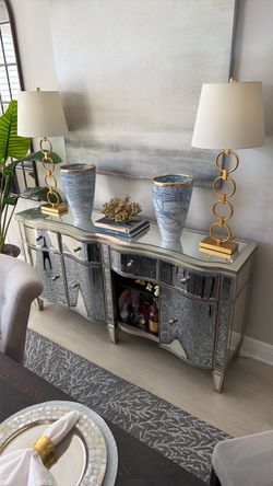 Mirrored Sideboard Buffet Cabinet