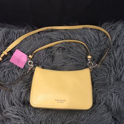 Kate Spade New York medium hudson convertible crossbody/handbag/yellow/NWT