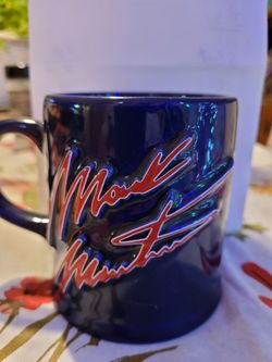 Mark Martin Cobalt Blue Ceramic Souvenir Mug