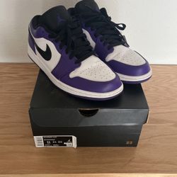 Jordan 1 Low Court Purple