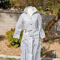 Packable Collapsible Polka Dot Nylon Weather/Rain Petite Japanese Jacket Coat