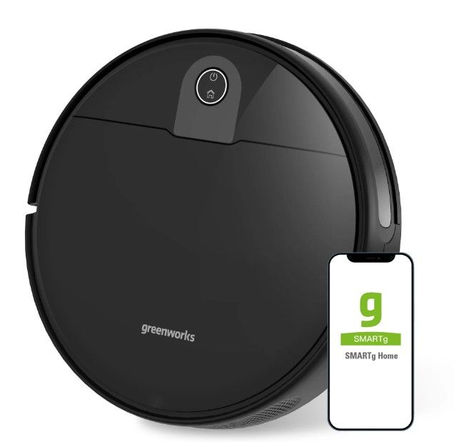 Greenworks Robotic Vacuum GRV-1010 Self-Charging Smart App Controlled Robot Vacuum