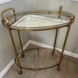 Gold vintage style bar cart