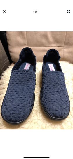 Bare Traps Blue woven 2.5" wedge ulricka size 10 M