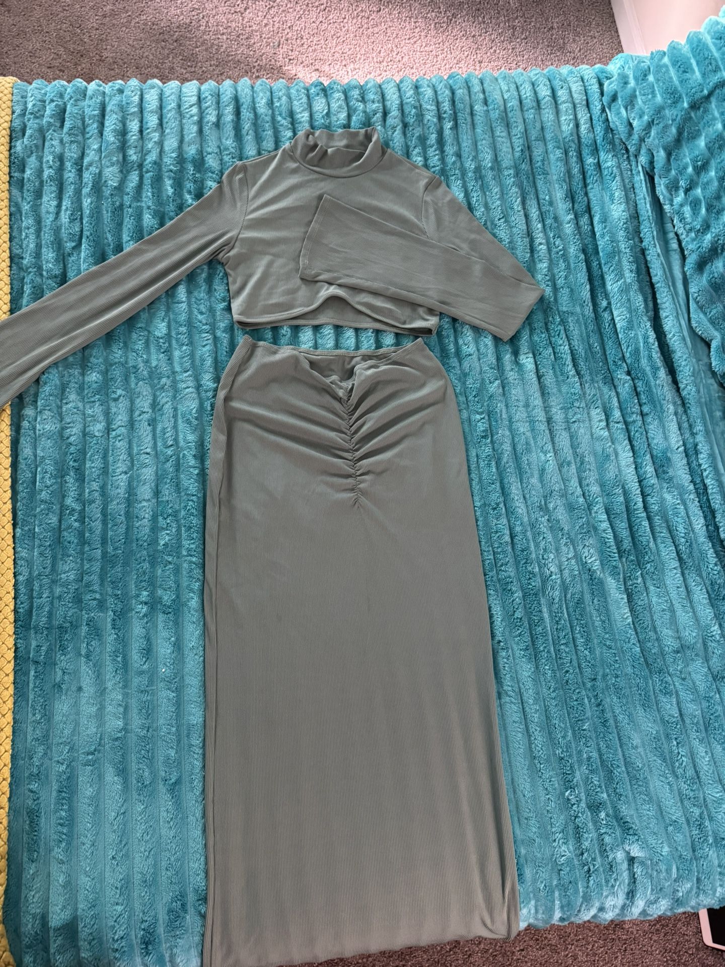 Long Sleeve Skirt Set