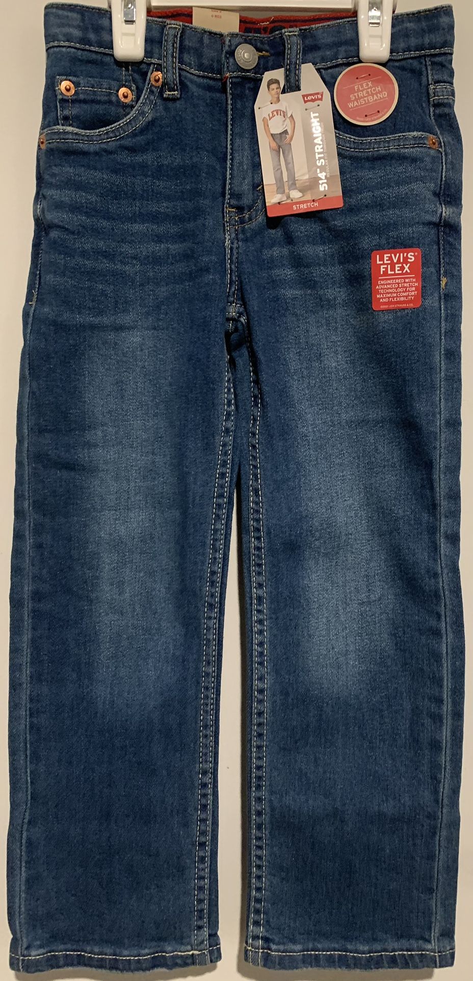 Levis 514 Straight/Stretch Jeans Size 6 (Blue)