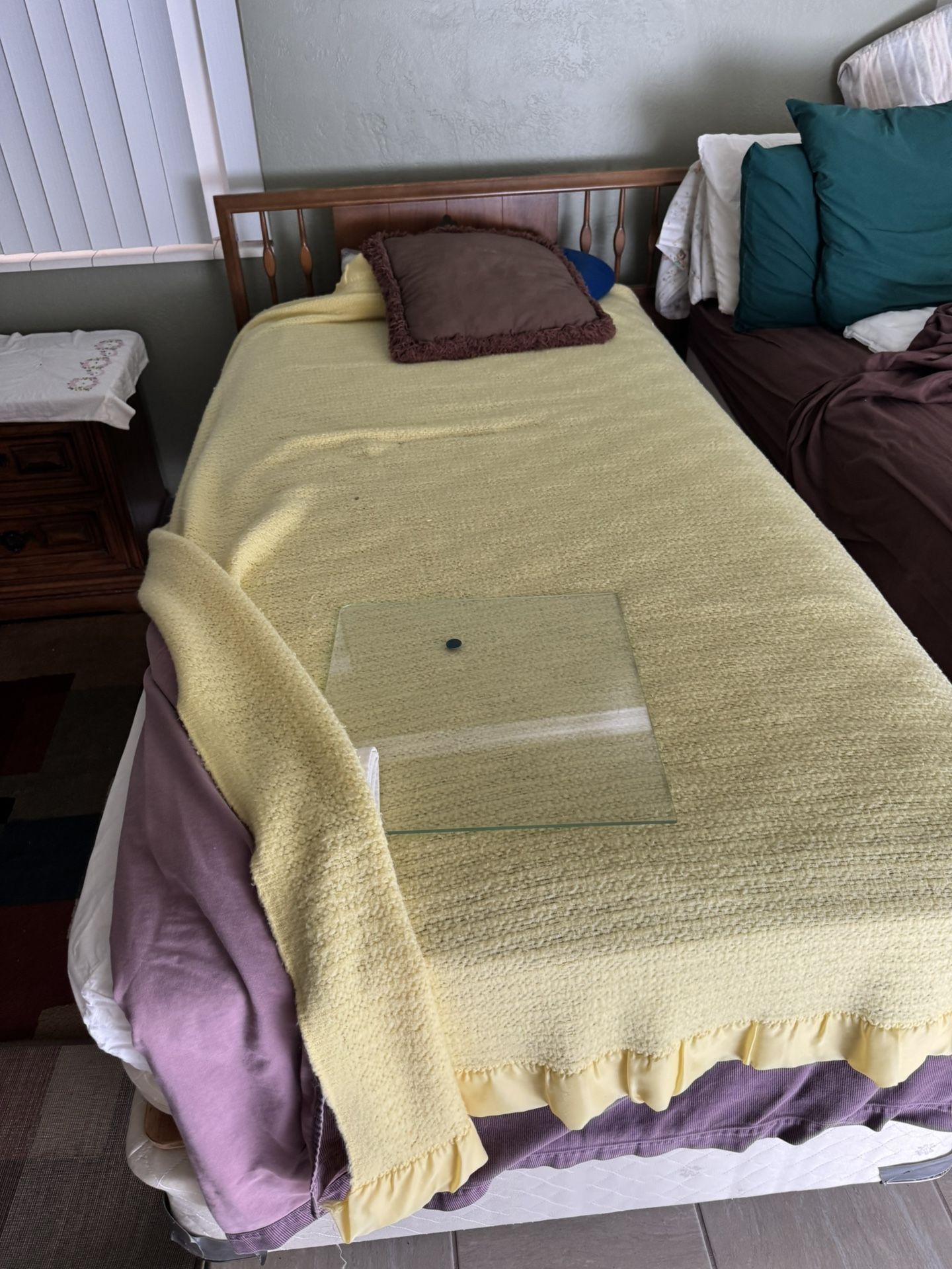Twin Bed- Mattress/boxspring And Frame 