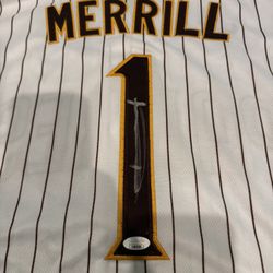 Jackson Merrill Signed Custom Jersey, Authenticated, Padres, Chargers