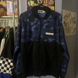 Bape Track Jacket Blue Camo