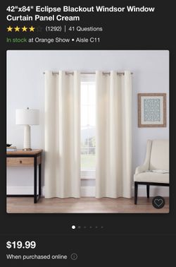 42”x84” Blackout Curtains 
